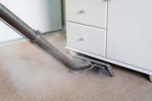 Steam Carpet Cleaning Of Carpets In A Bedroom